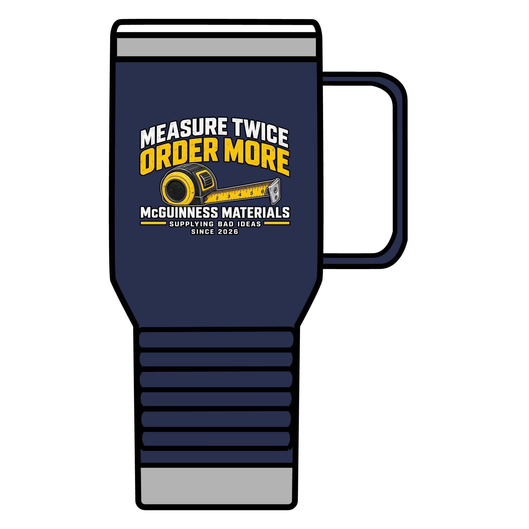 Measure Twice Order More 20oz Insulated Mug - GEOMETRY TEST v2
