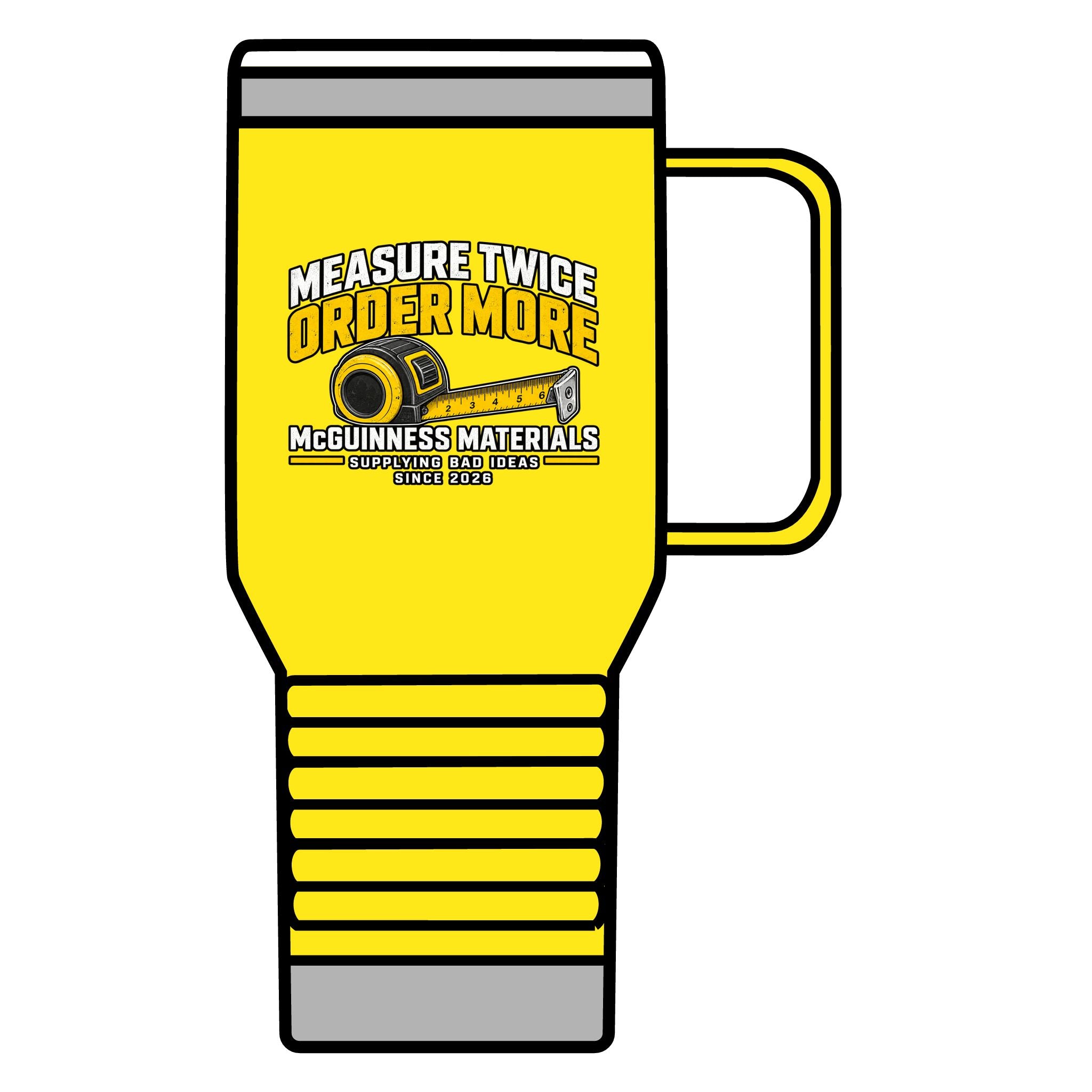 Measure Twice Order More 20oz Insulated Mug - GEOMETRY TEST v2