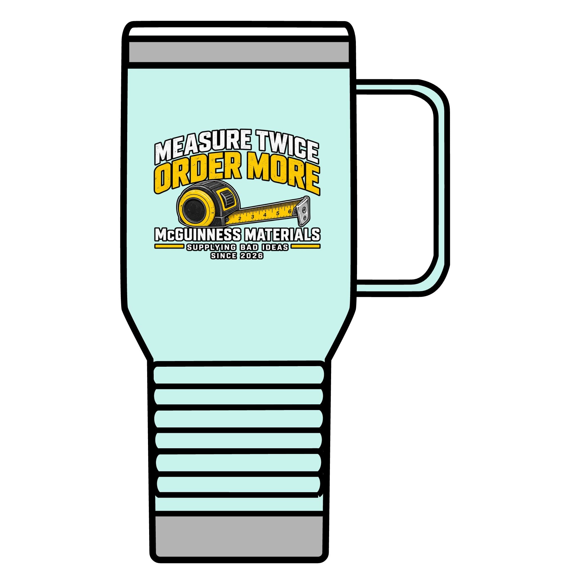 Measure Twice Order More 20oz Insulated Mug - GEOMETRY TEST v2