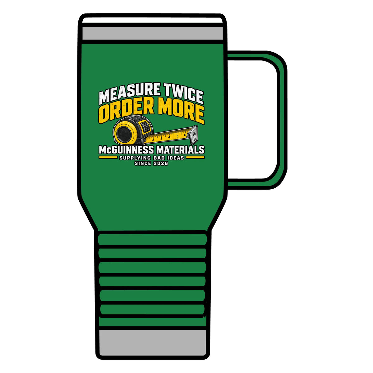 Measure Twice Order More 20oz Insulated Mug - GEOMETRY TEST v2