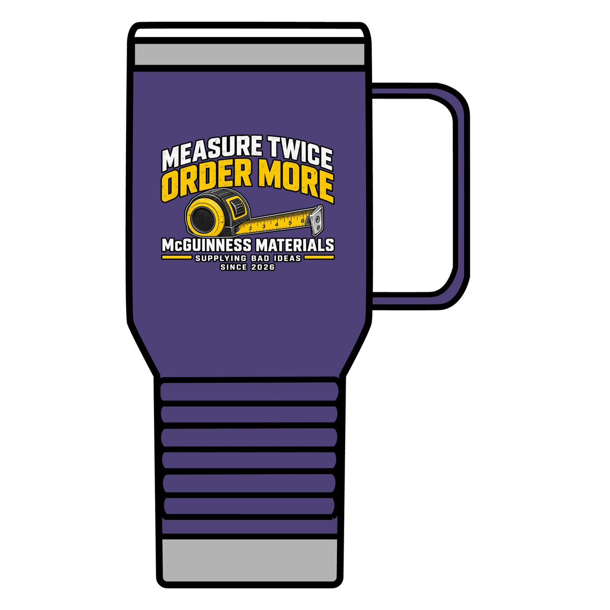 Measure Twice Order More 20oz Insulated Mug - GEOMETRY TEST v2