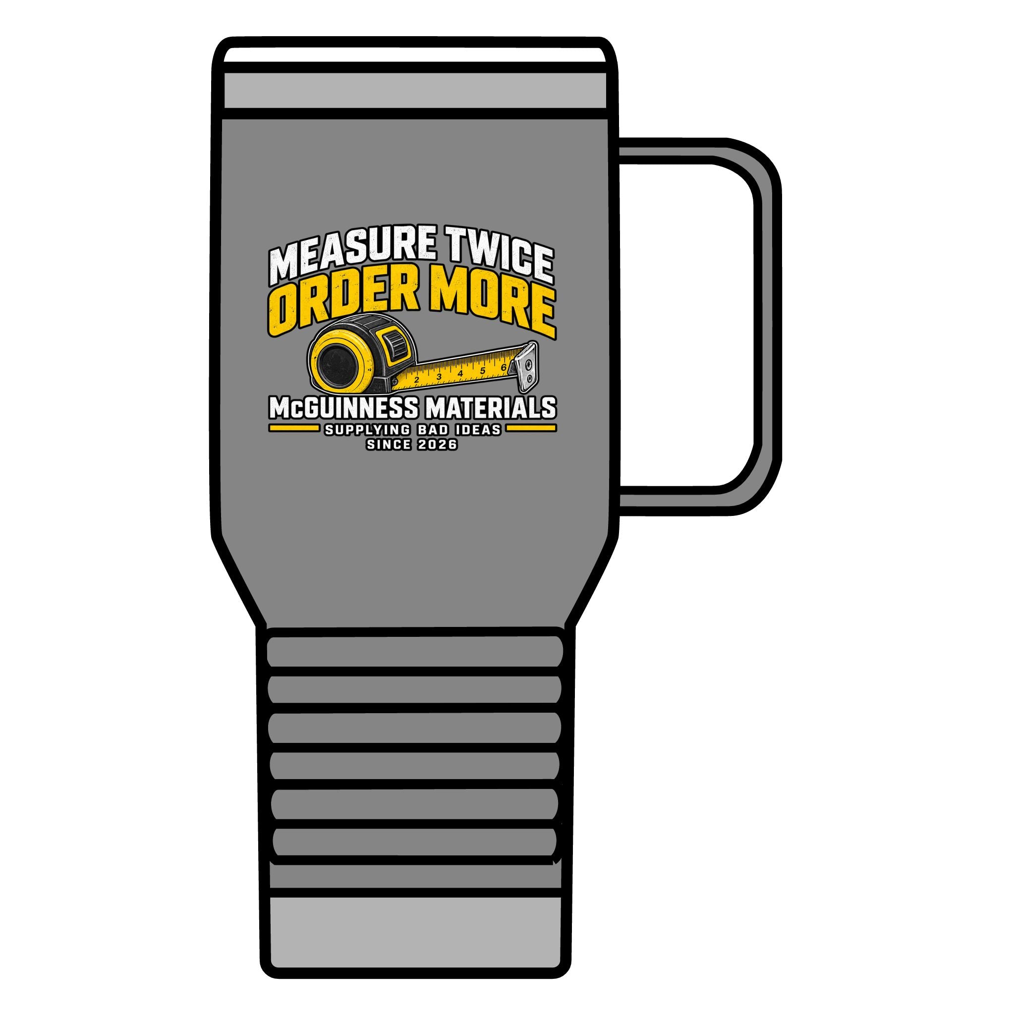 Measure Twice Order More 20oz Insulated Mug - GEOMETRY TEST v2