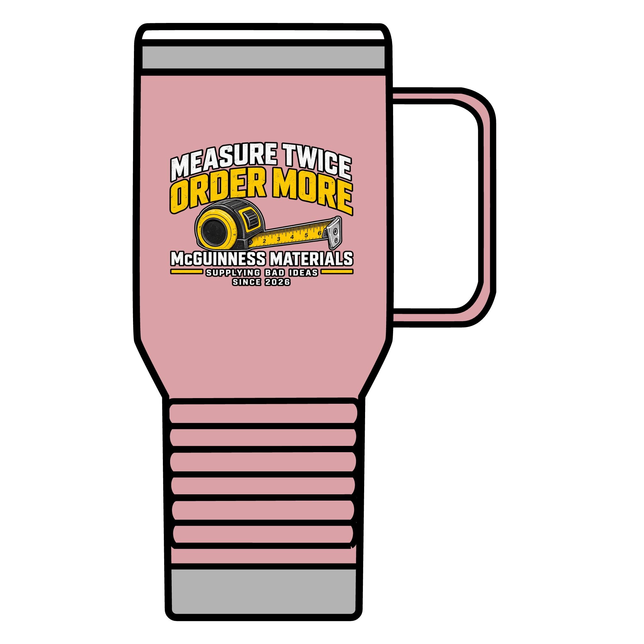Measure Twice Order More 20oz Insulated Mug - GEOMETRY TEST v2