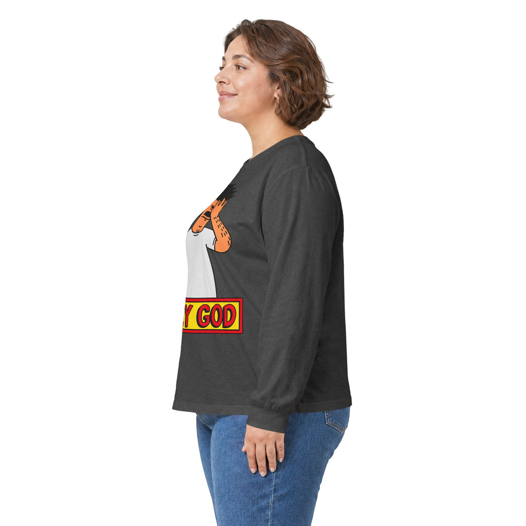 Oh My God Reaction Tee - Unisex Ultra Cotton Long Sleeve Tee