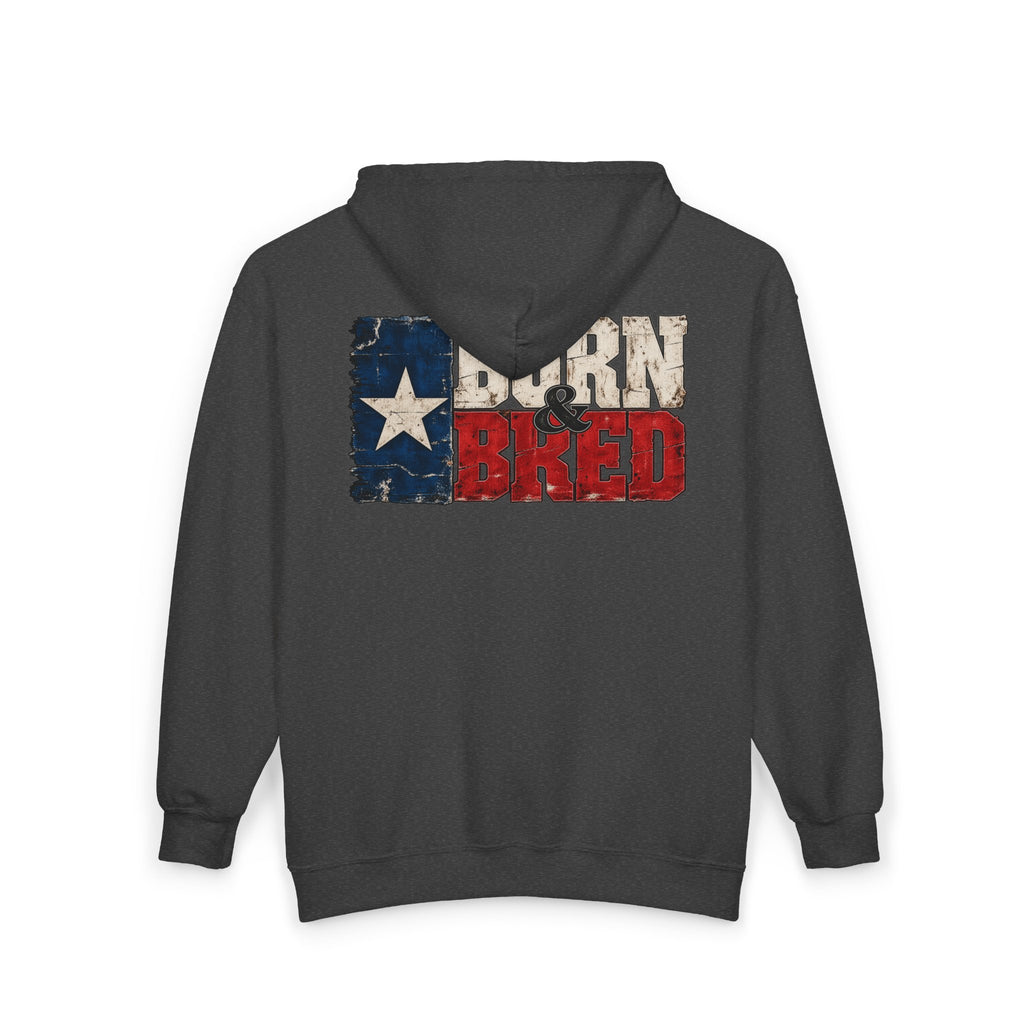 Texas Born and Bred - Full-Zip Hooded Sweatshirt