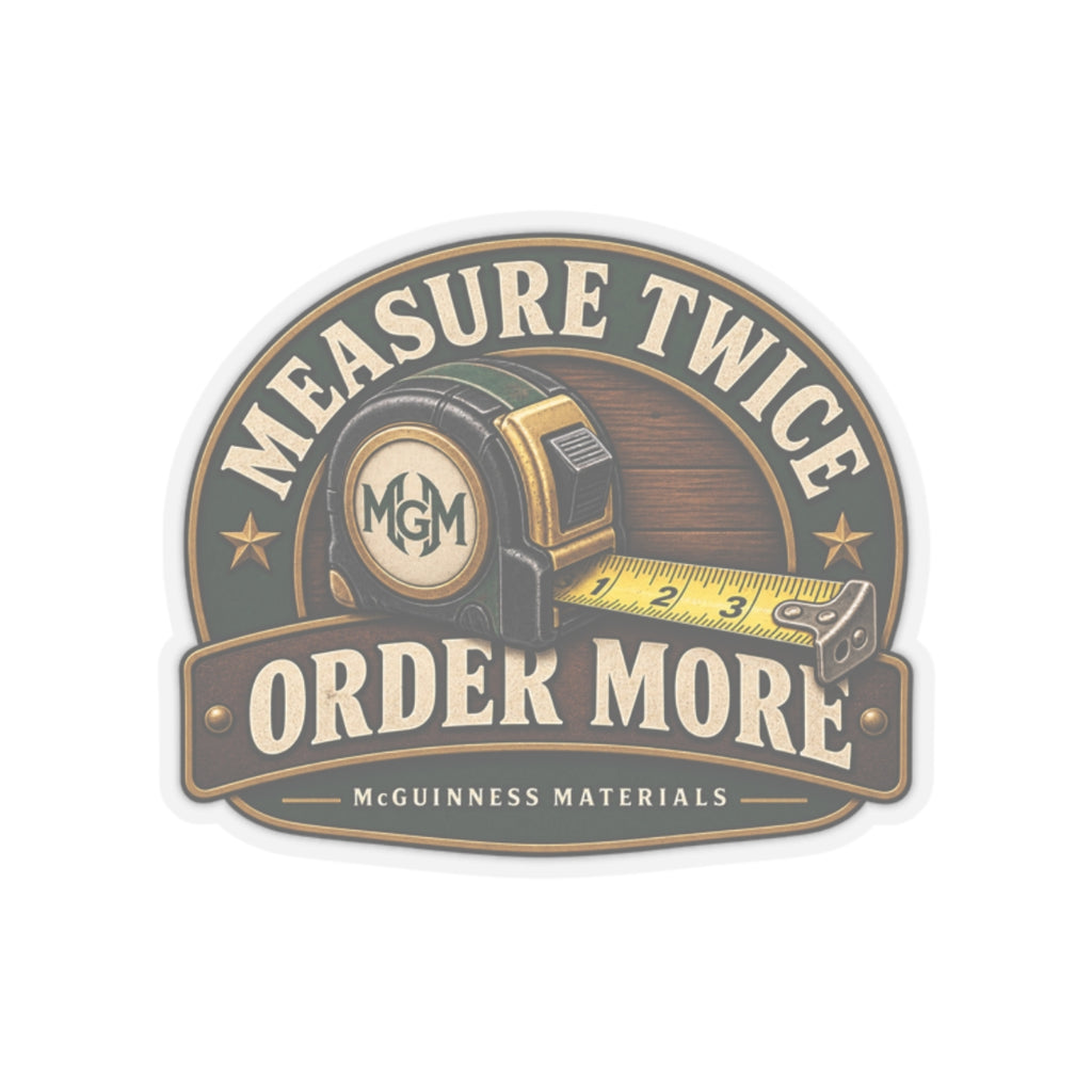 Measure Twice, Order More - Kiss-Cut Sticker