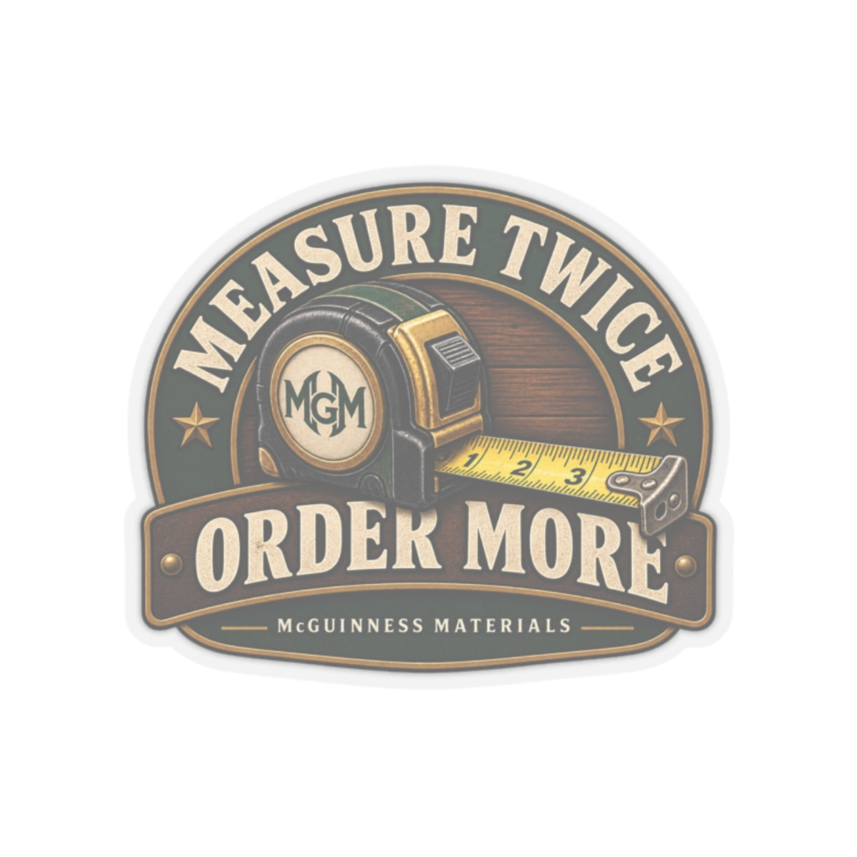 Measure Twice, Order More - Kiss-Cut Sticker