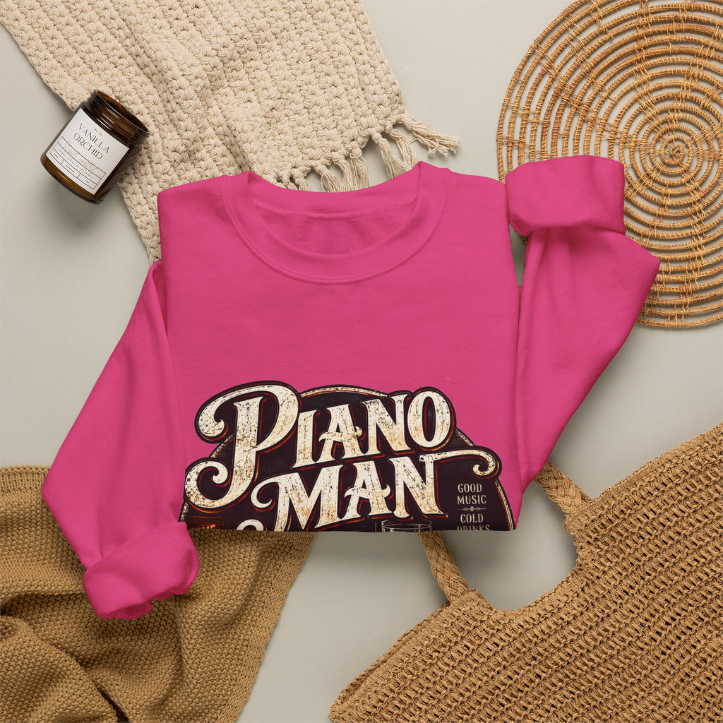 Piano Man Retro Bar - Crewneck Sweatshirt