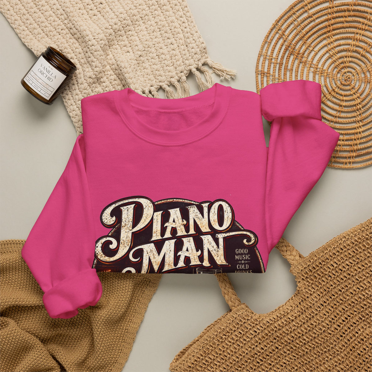 Piano Man Retro Bar - Crewneck Sweatshirt