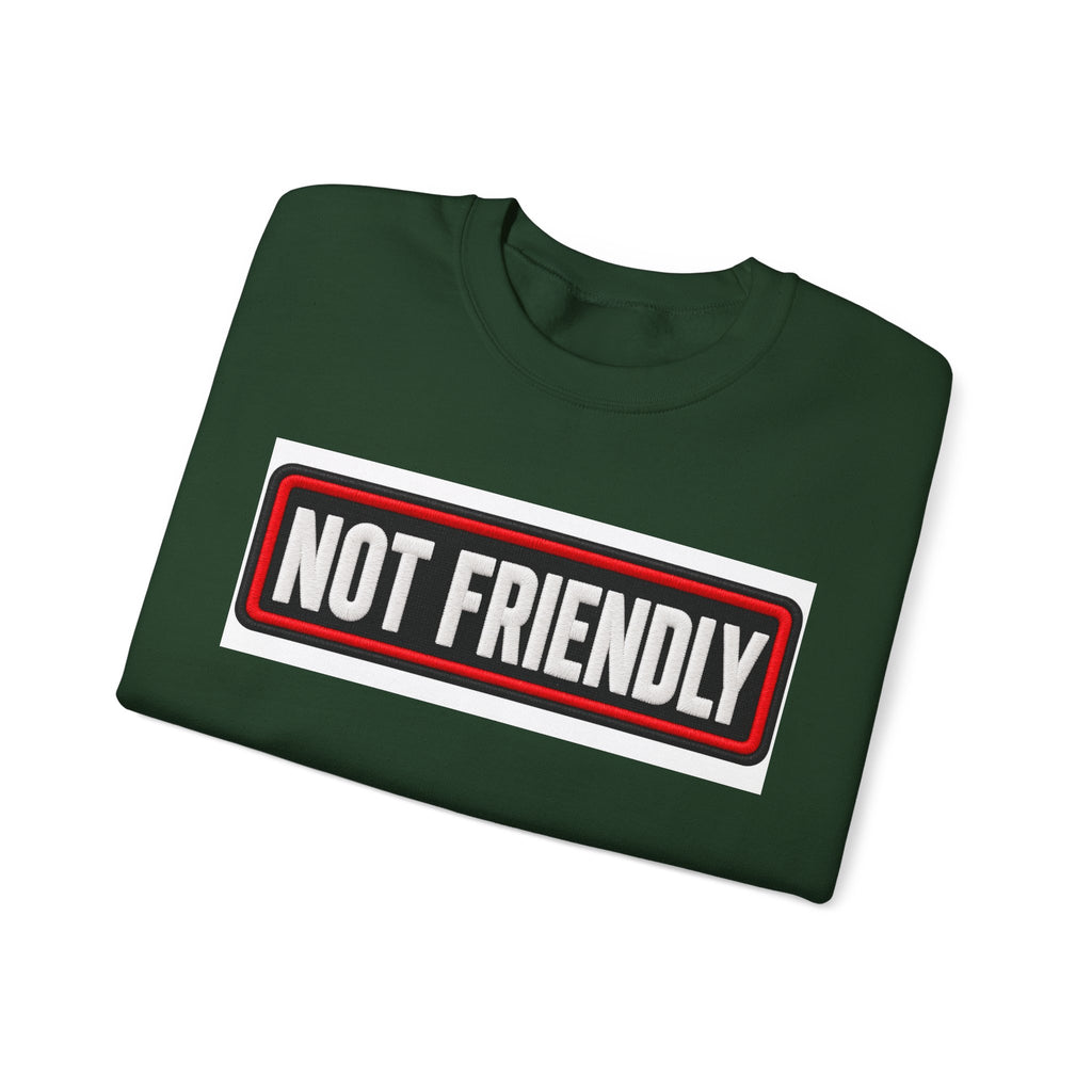 Not Friendly - Service Dog Patch - Crewneck Sweatshirt
