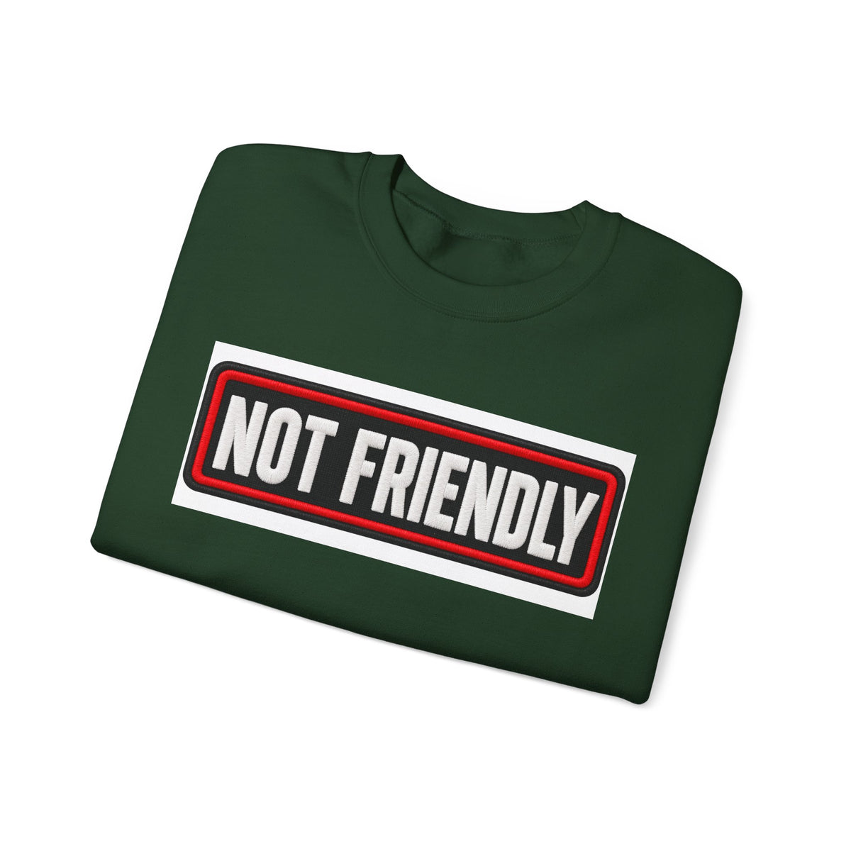 Not Friendly - Service Dog Patch - Crewneck Sweatshirt