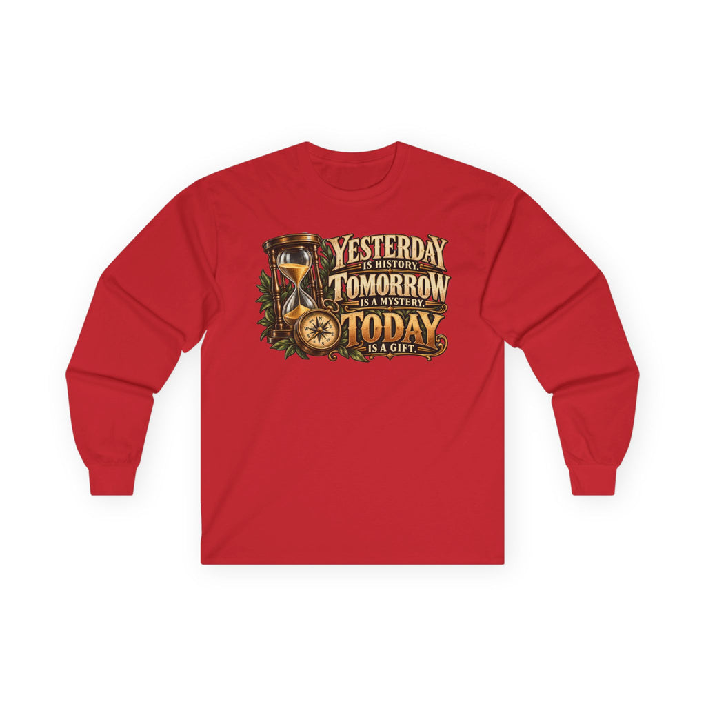 Yesterday Tomorrow Today - Transparent - Unisex Ultra Cotton Long Sleeve Tee