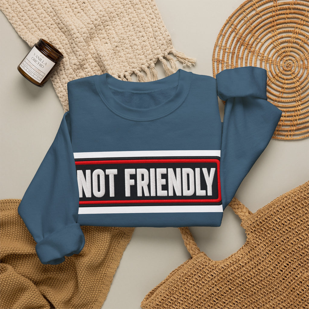 Not Friendly - Service Dog Patch - Crewneck Sweatshirt
