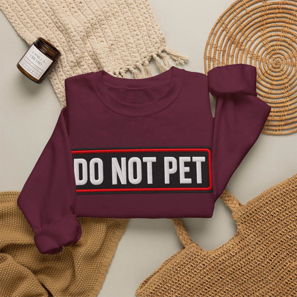 Do Not Pet - Service Dog Patch - Crewneck Sweatshirt