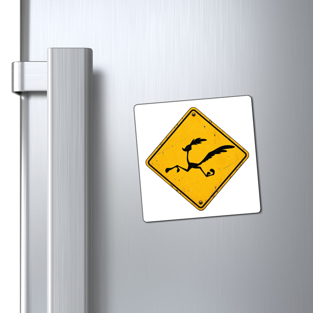 Roadrunner Yellow Diamond Sign - Magnet