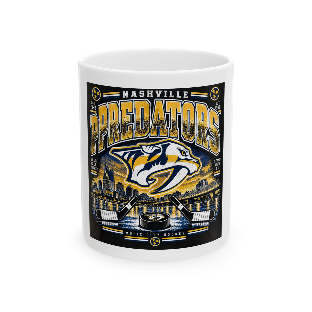 Nashville Predators Music City - Ceramic Mug 11oz and 15oz