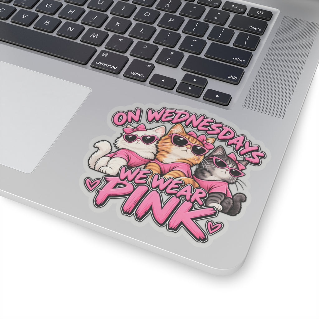 On Wednesdays We Wear Pink - Kiss-Cut Sticker