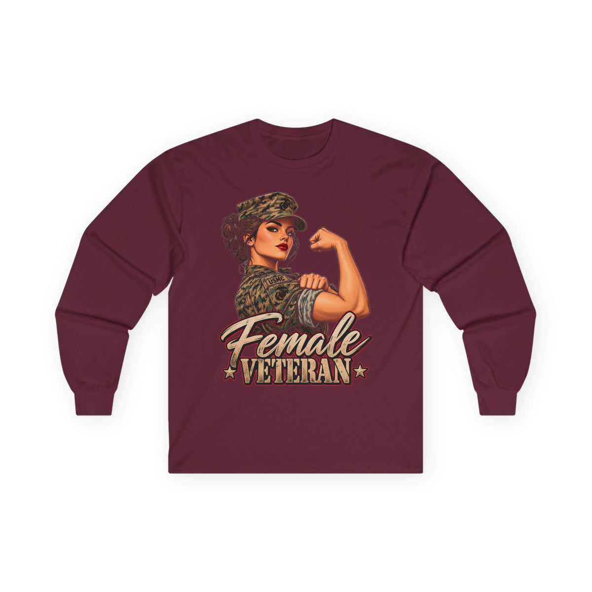 Female Veteran Pride - Unisex Ultra Cotton Long Sleeve Tee