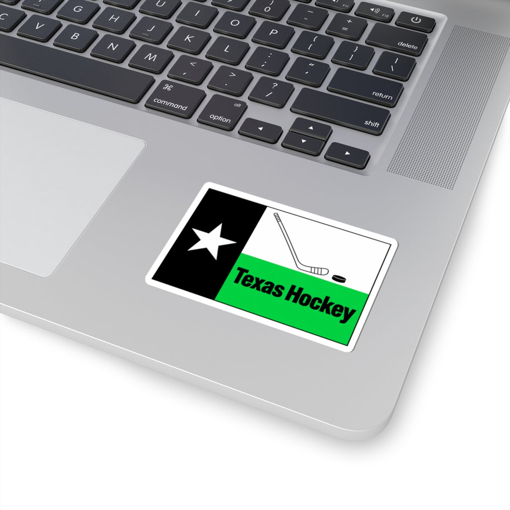 Texas Hockey Flag - Kiss-Cut Sticker