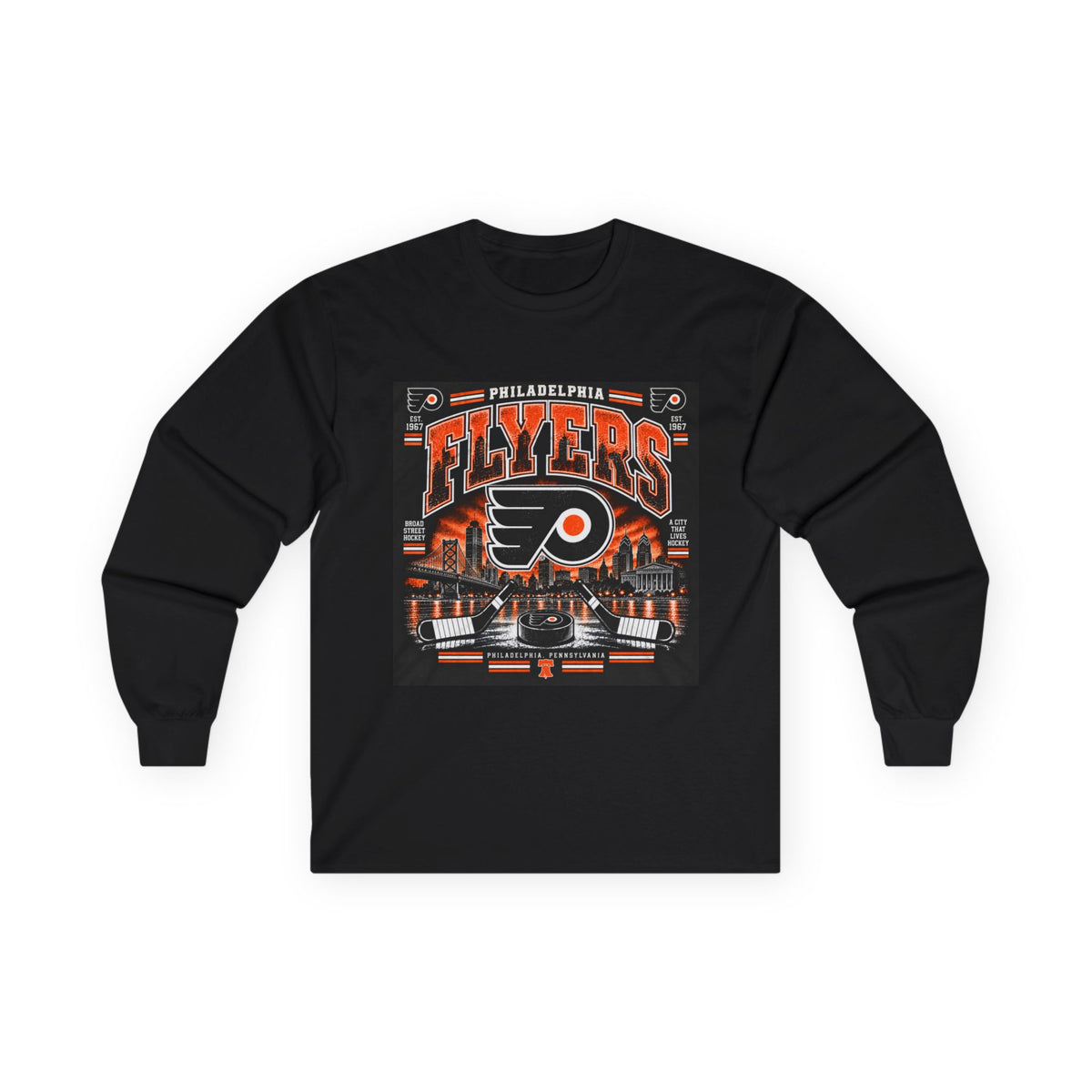 Philadelphia Flyers Urban Hockey - Unisex Ultra Cotton Long Sleeve Tee