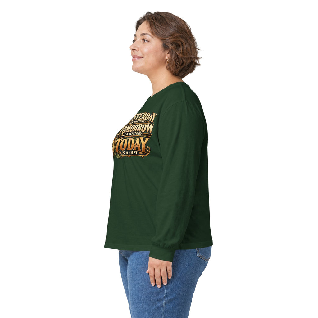 Yesterday Tomorrow Today - Transparent - Unisex Ultra Cotton Long Sleeve Tee