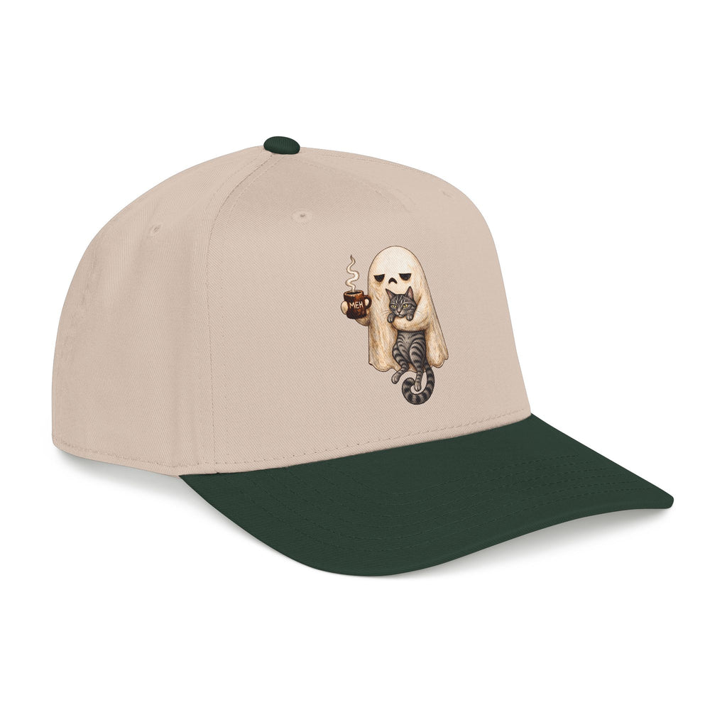 Meh Ghost and Gray Tabby Cat - OTTO Baseball Hat