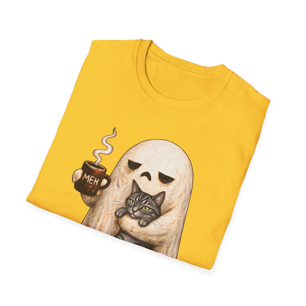 Meh Ghost and Gray Tabby Cat - Classic Tee