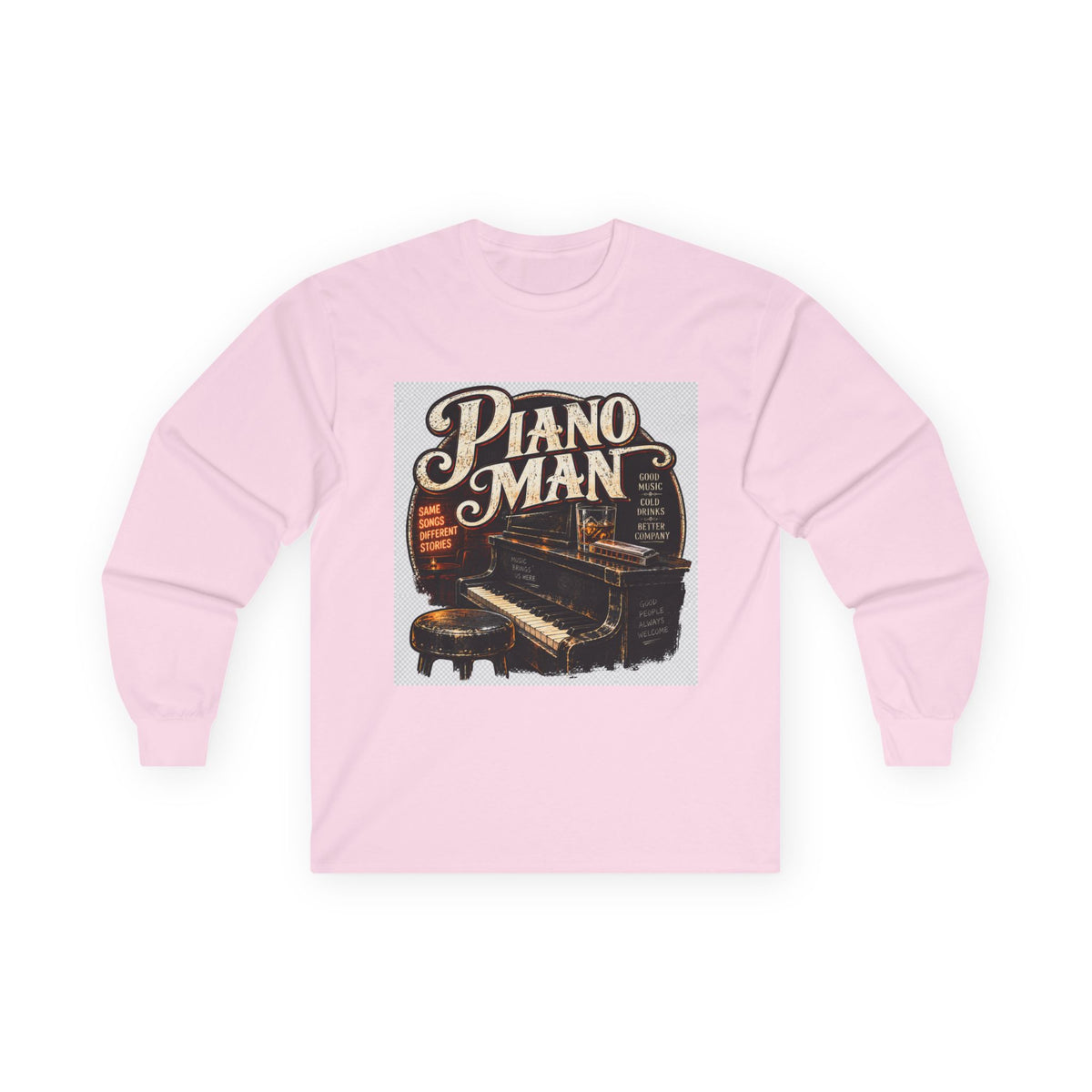 Piano Man Retro Bar - Unisex Ultra Cotton Long Sleeve Tee