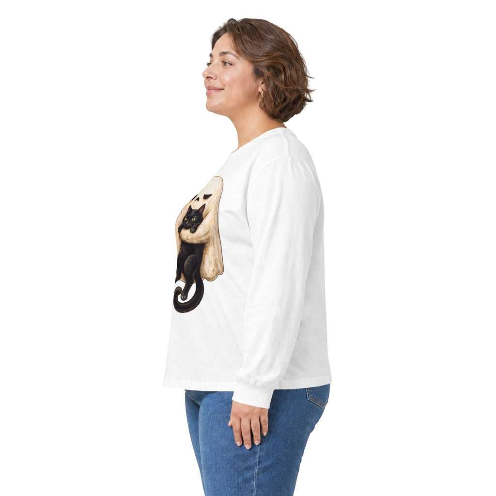 Meh Ghost and Black Cat - Unisex Ultra Cotton Long Sleeve Tee