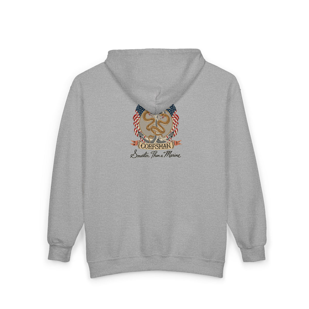 Corpsman Pride Crest - Full-Zip Hooded Sweatshirt