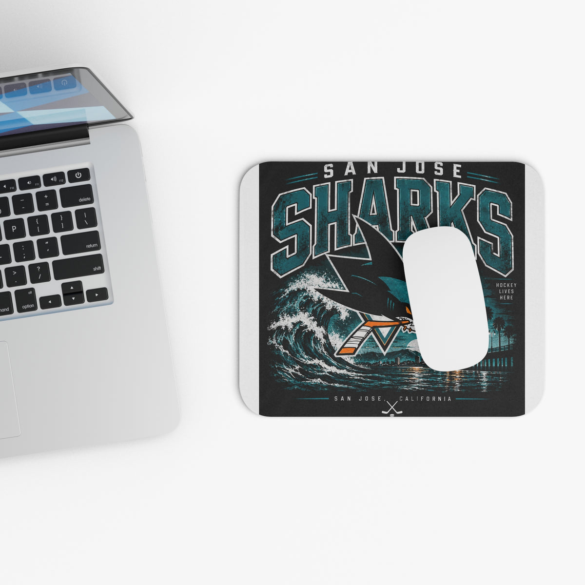 Sharks Wave Hockey Tee - Mouse Pad