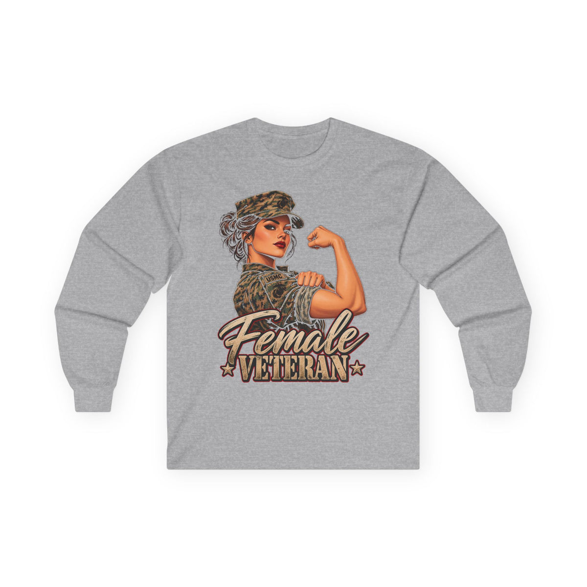 Female Veteran Pride - Unisex Ultra Cotton Long Sleeve Tee