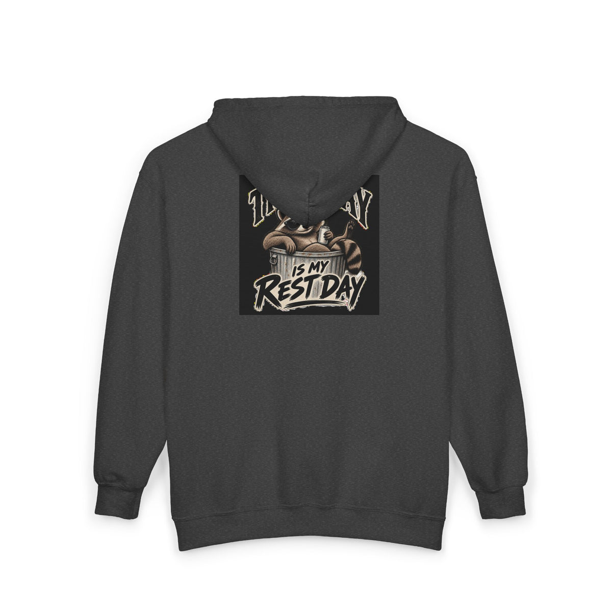 Trash Day Rest Day - Full-Zip Hooded Sweatshirt