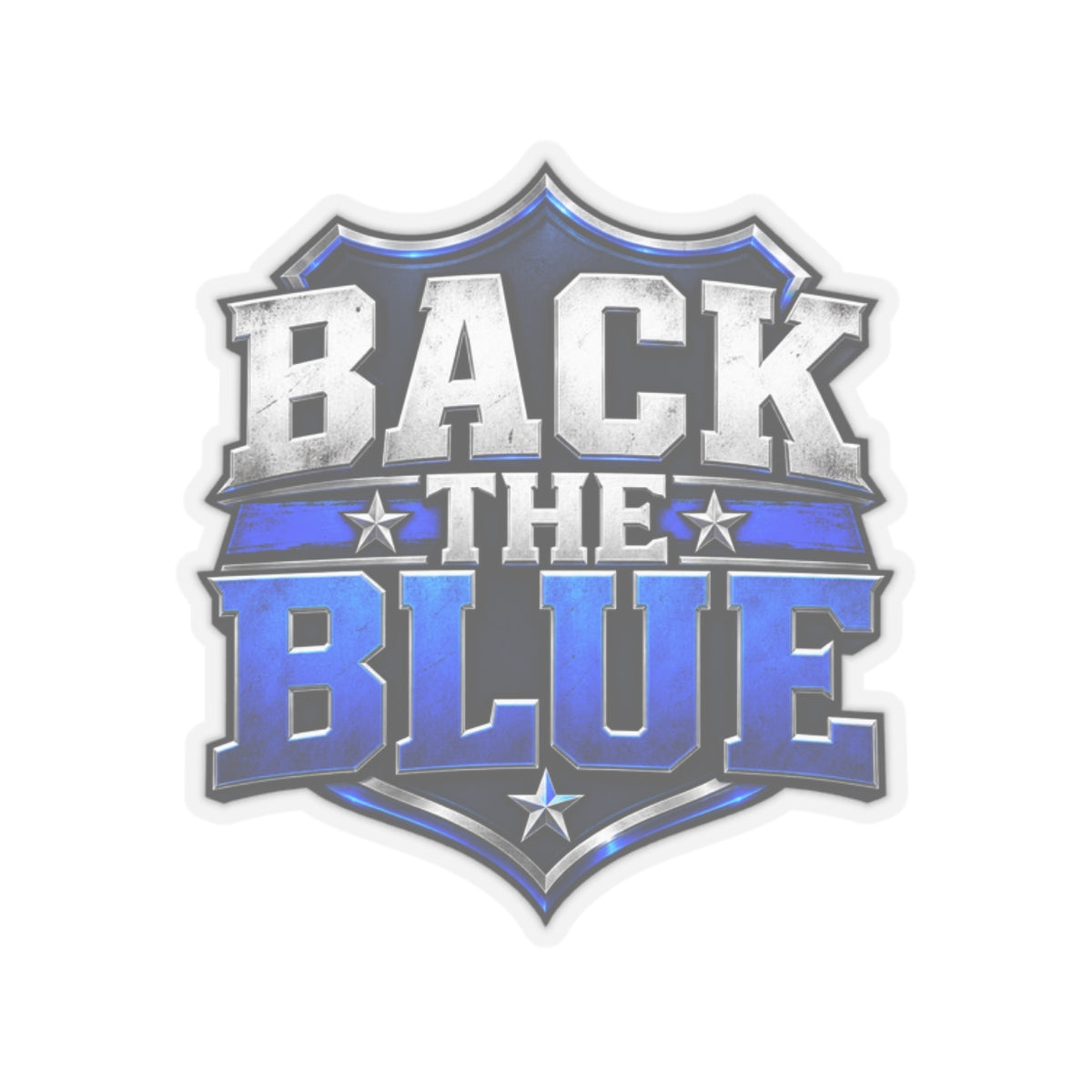 Back the Blue Shield - Kiss-Cut Sticker