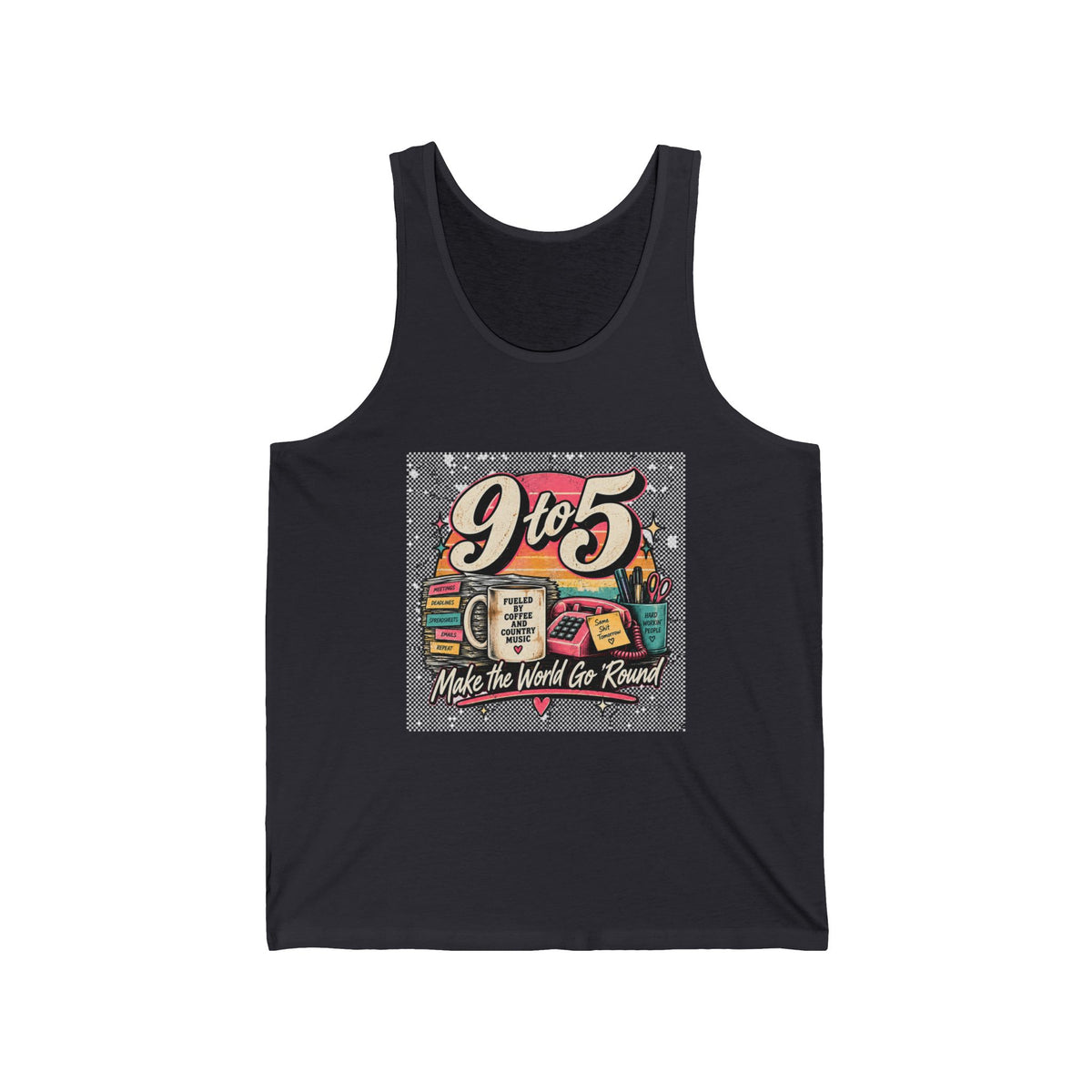 9to5 Make the World Go Round - Athletic Tank