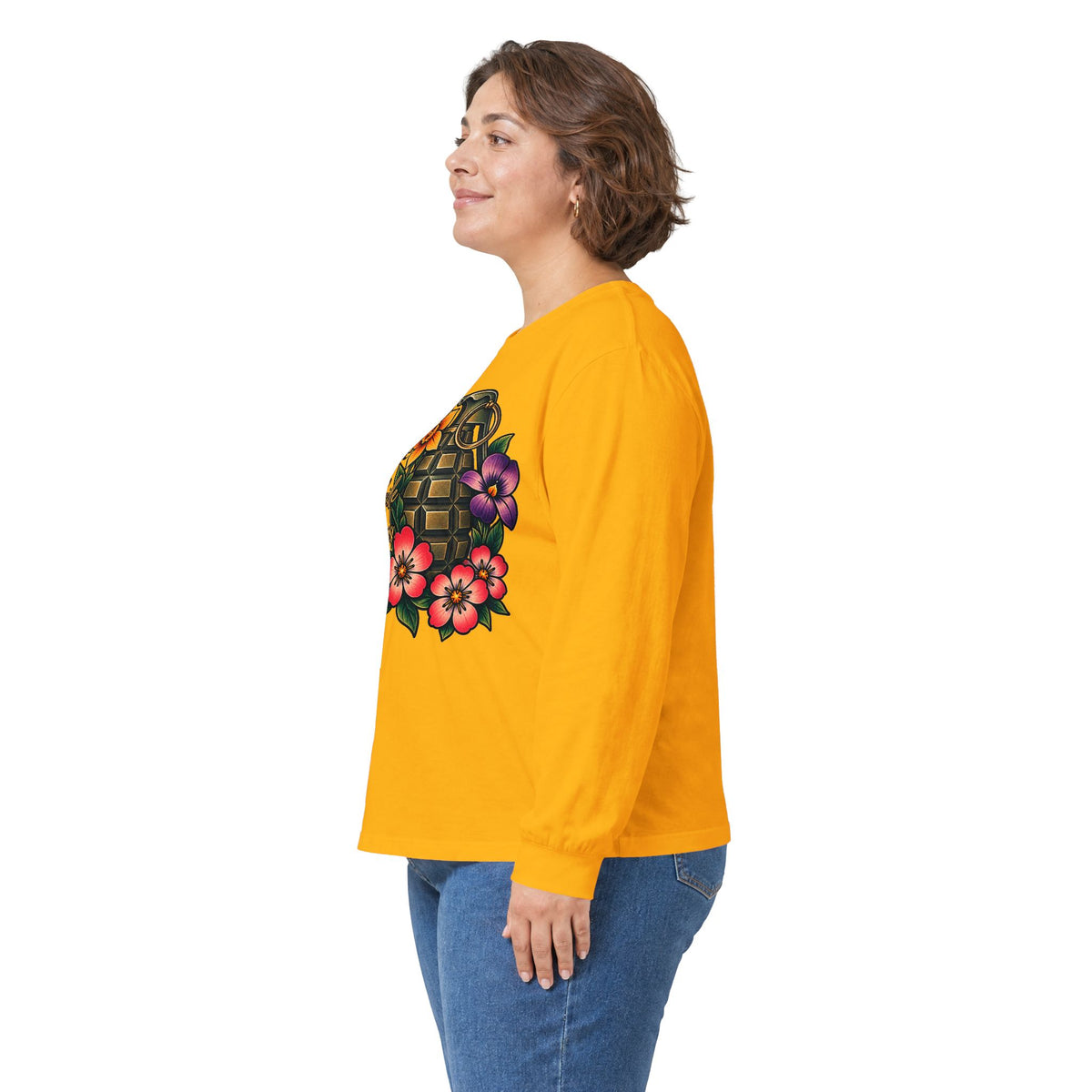 Fragile Like a Bomb - Floral Grenade - Unisex Ultra Cotton Long Sleeve Tee
