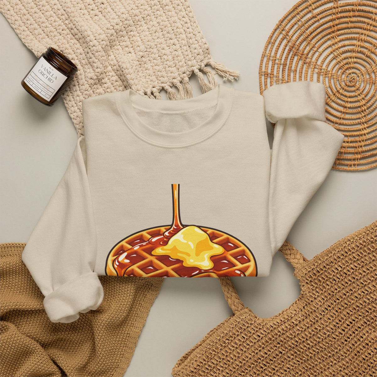 Cartoon Waffles - Crewneck Sweatshirt