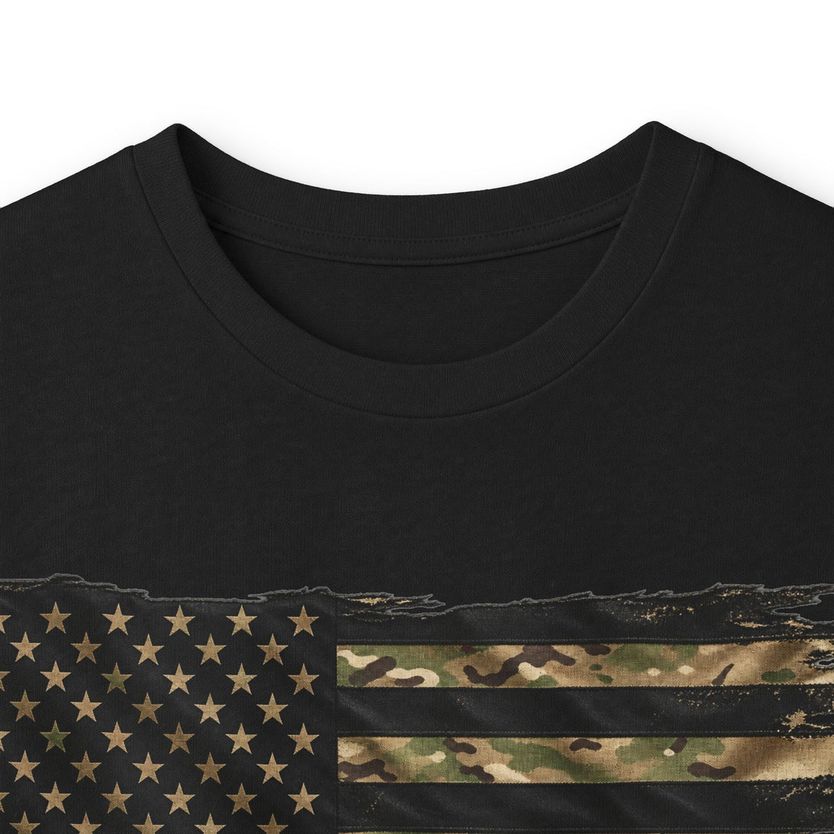 Black and Multicam American Flag - Unisex Ultra Cotton Long Sleeve Tee