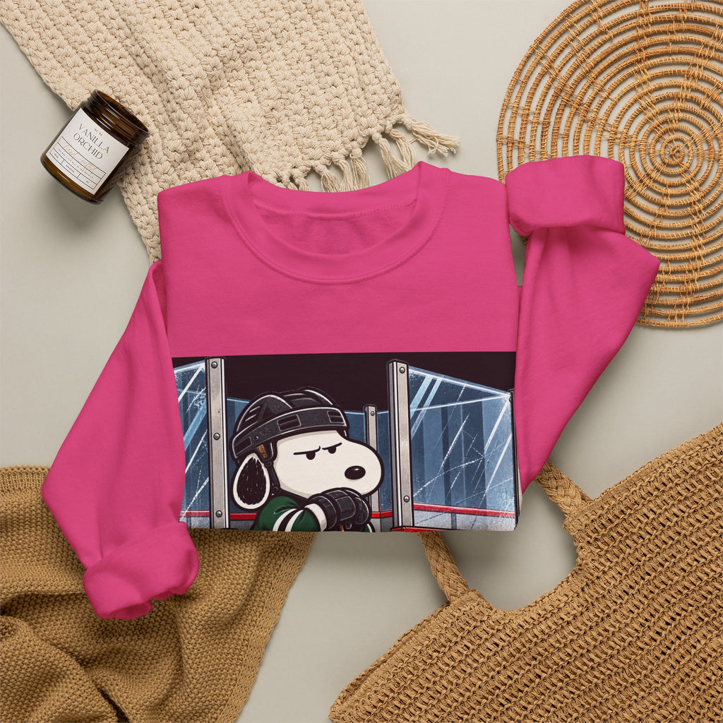 Snoopy Hockey Penalty Box Green - Crewneck Sweatshirt