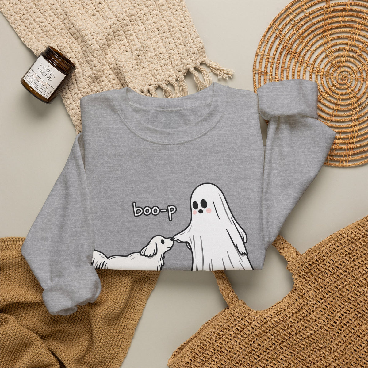 Boo-p Ghost and Dog - Crewneck Sweatshirt