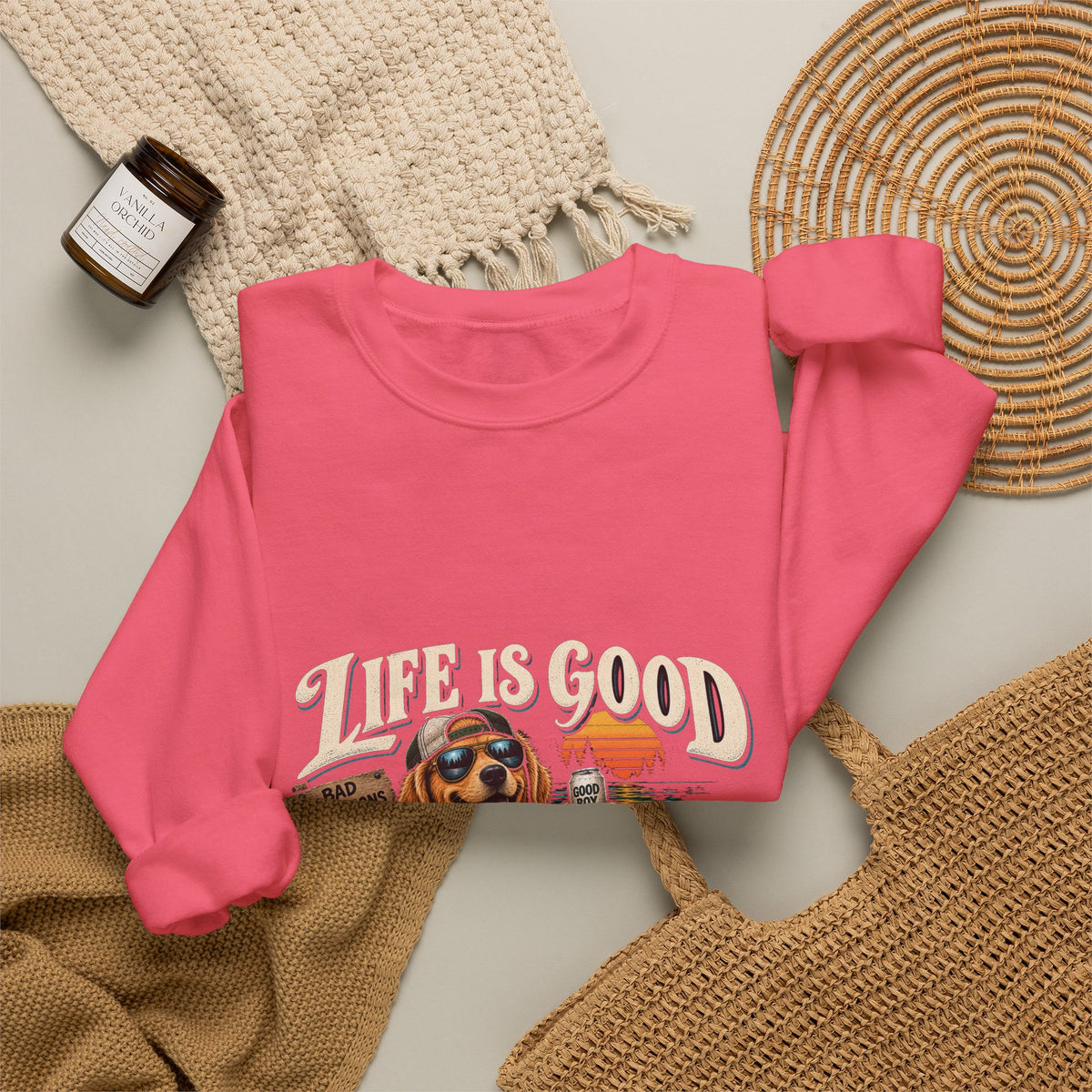 Life is Good Floatin' - Crewneck Sweatshirt