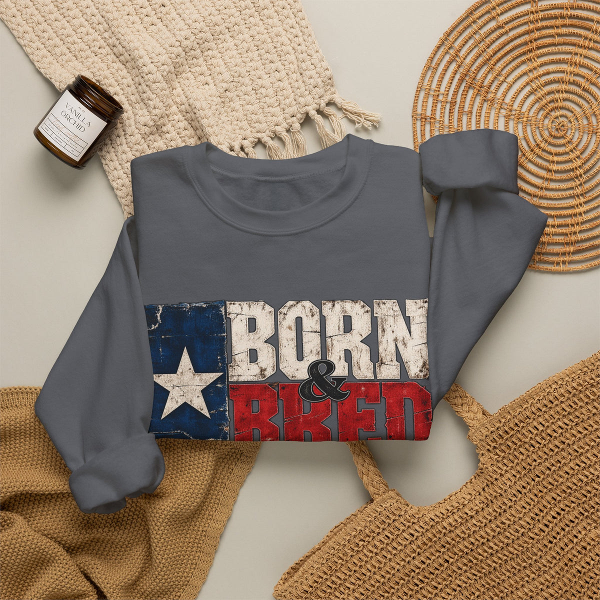 Texas Born and Bred - Crewneck Sweatshirt