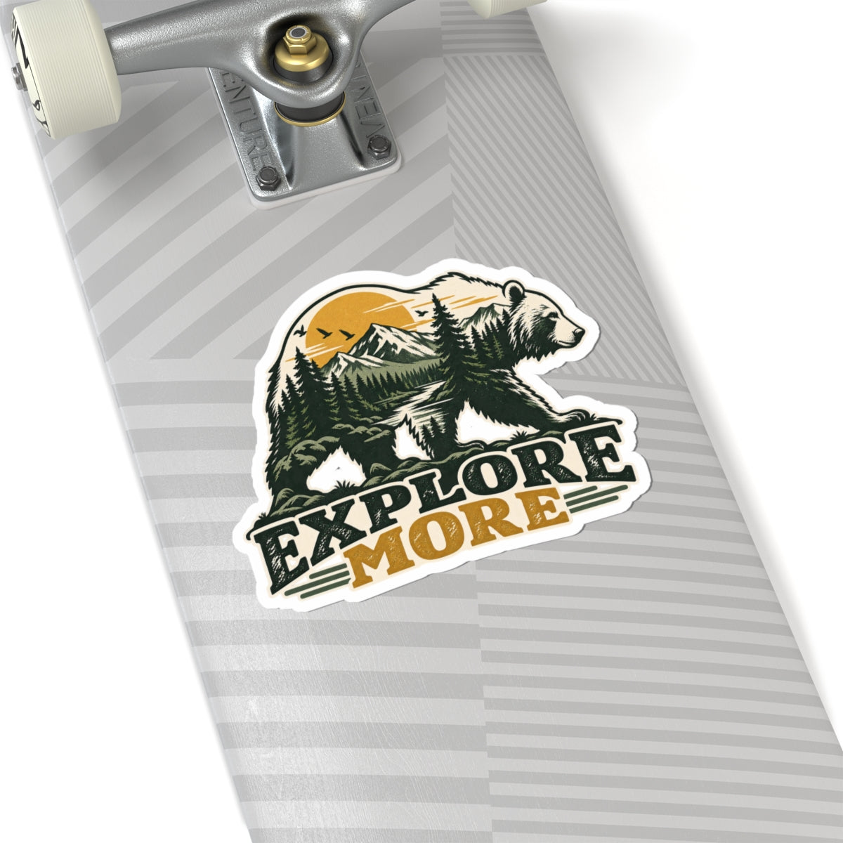 Explore More Bear - Kiss-Cut Sticker