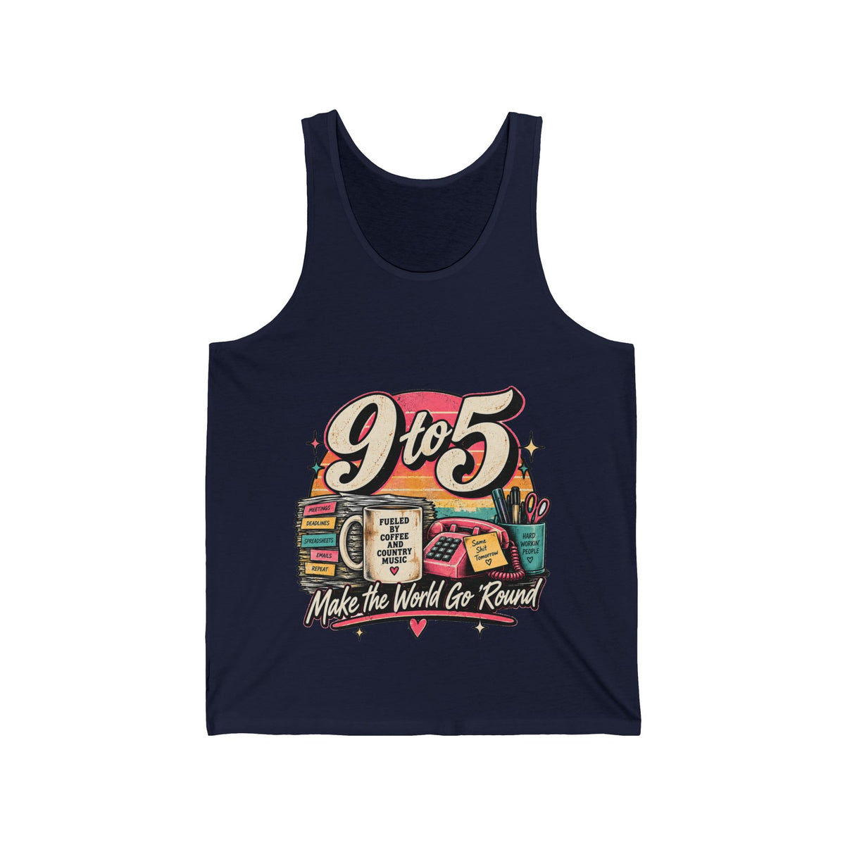 9to5 Make the World Go Round - Athletic Tank