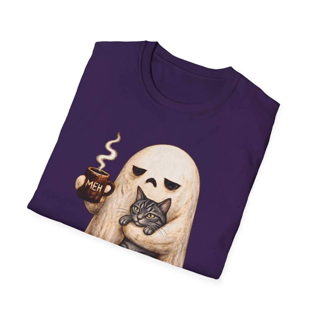 Meh Ghost and Gray Tabby Cat - Classic Tee