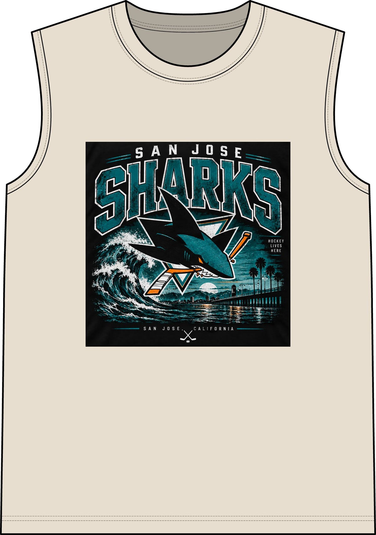 Sharks Wave Hockey Tee - Classic Tank