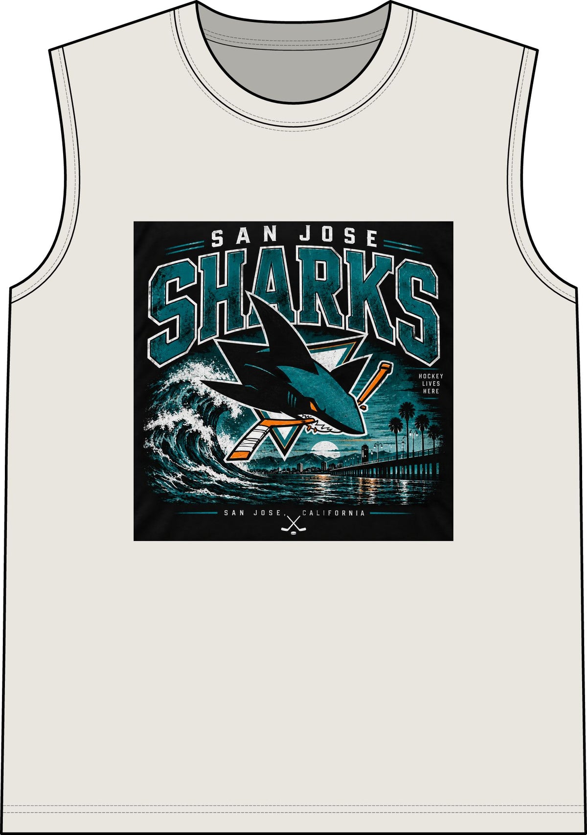 Sharks Wave Hockey Tee - Classic Tank