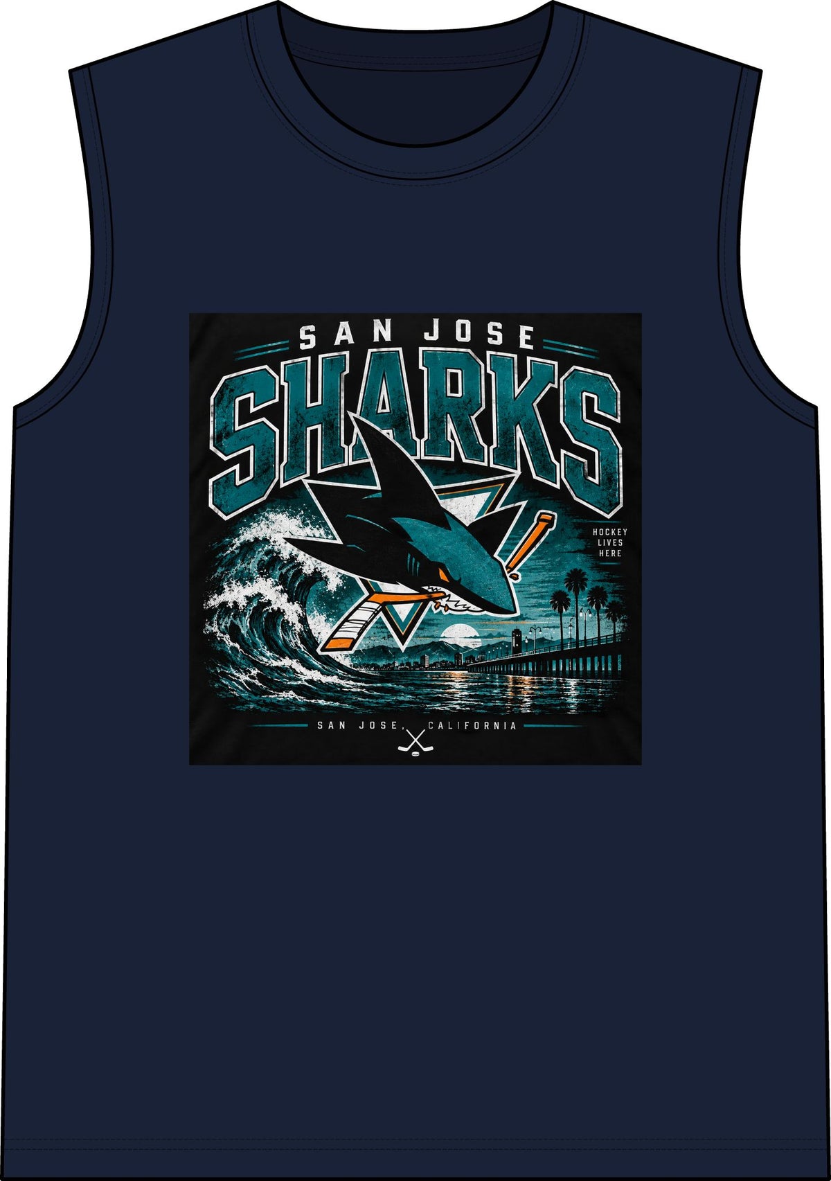 Sharks Wave Hockey Tee - Classic Tank