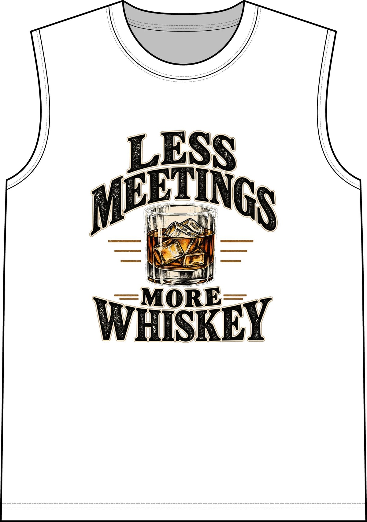 Less Meetings More Whiskey - Classic Tank