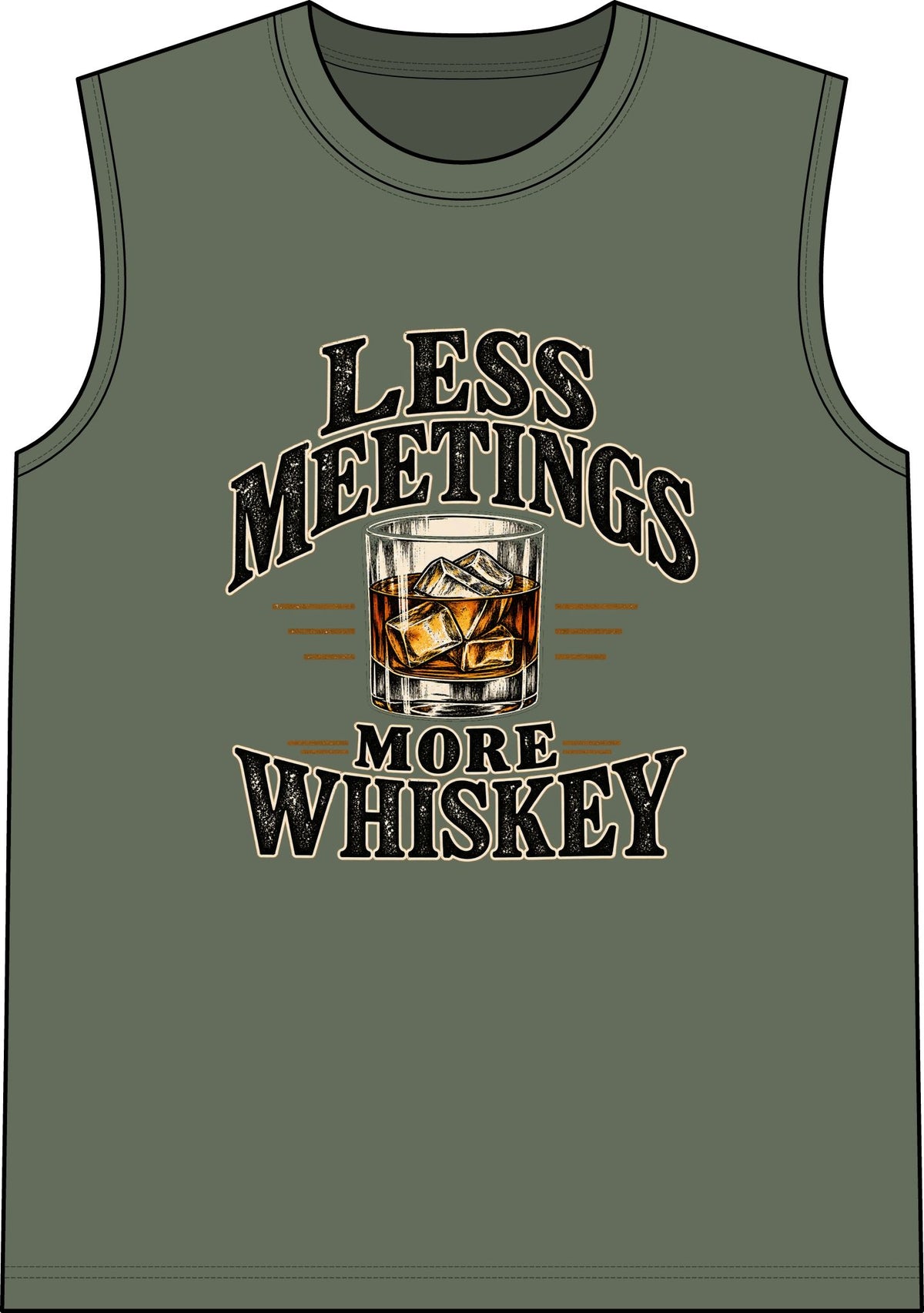 Less Meetings More Whiskey - Classic Tank